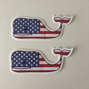 Two American Flag Vineyard Vines Stickers